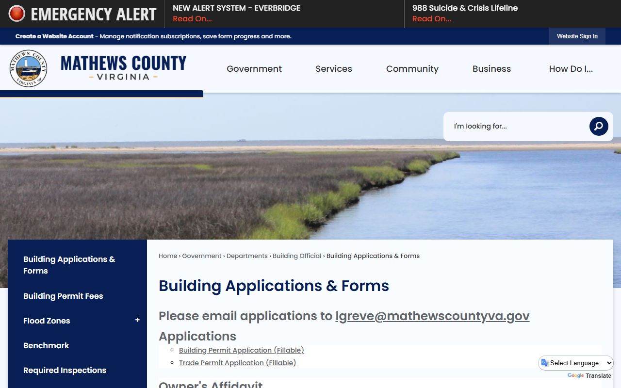 Mathews County Sheriff's Office website for police blotter records