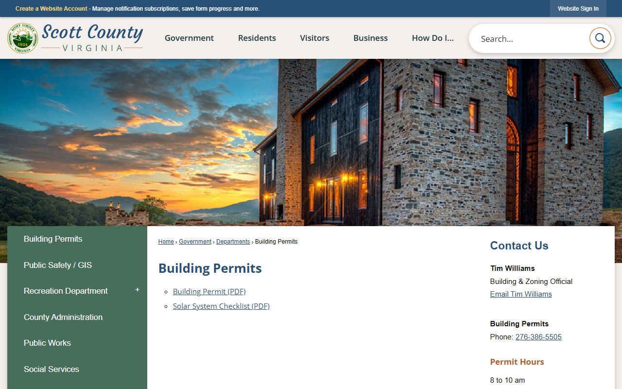 Scott County Sheriff's Office website for police blotter and records requests in Gate City