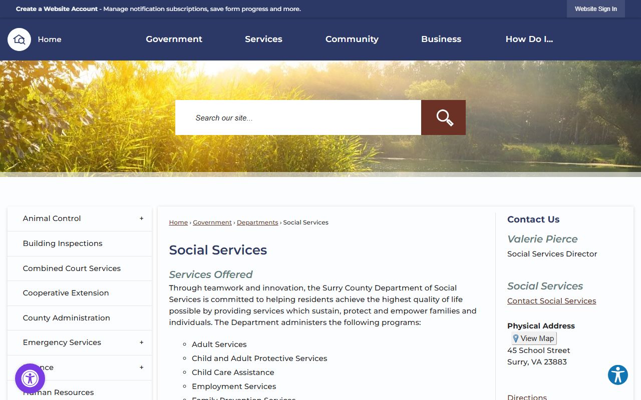 Surry County Sheriff's Office website for police blotter records